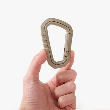 5 τμχ Μπρελόκ με πόρπη Molle Outdoor Carabiner Snap Carabiner D-Ring Σκληρό πλαστικό EDC μπρελόκ Βοηθητικό κλιπ Quick Link