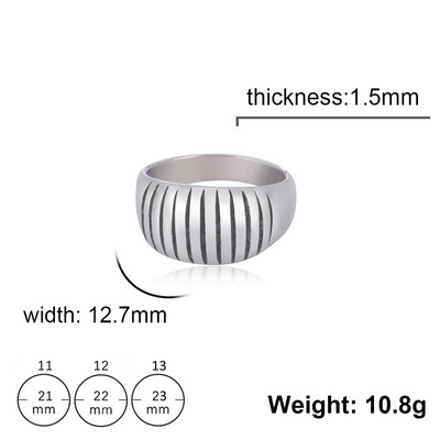 Skyrim Large Sizes Μαύρες Ρίγες Δαχτυλίδια για άνδρες Ανοξείδωτα Μινιμαλιστικά Δαχτυλίδια με φαρδιά δάχτυλα 2023 Trend δώρο γαμήλιων κοσμημάτων
