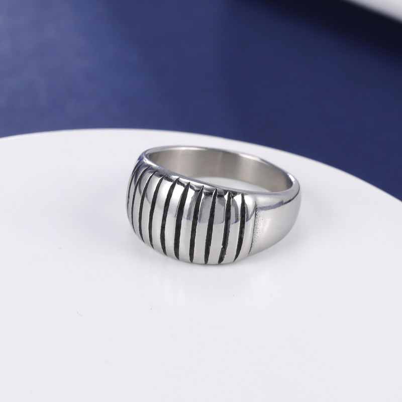 Skyrim Large Sizes Μαύρες Ρίγες Δαχτυλίδια για άνδρες Ανοξείδωτα Μινιμαλιστικά Δαχτυλίδια με φαρδιά δάχτυλα 2023 Trend δώρο γαμήλιων κοσμημάτων