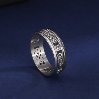 Skyrim Irish Celtics Knot Rings Мъже Жени Неръждаема стомана Прозрачен циркон Амулет Двойка Пръстен Бижута Сватбена лента Подарък 2023 Ново в