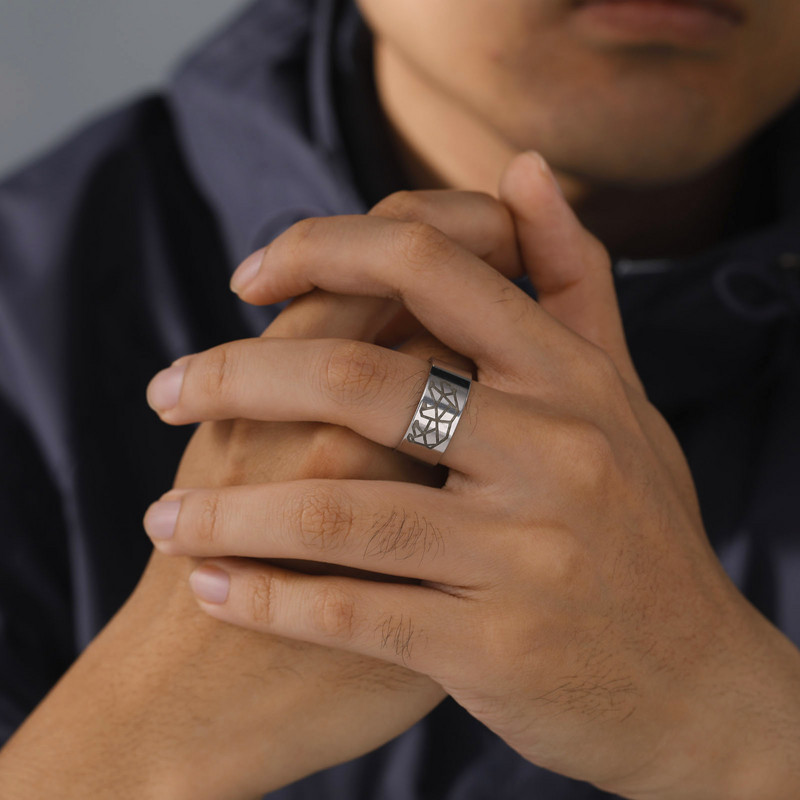 Skyrim Novi origami medvjedić Prsten od nehrđajućeg čelika 10 mm širok punk prsten sa životinjskim prstenom 2023. Trendy nakit Poklon za Valentinovo za muškarce Žene