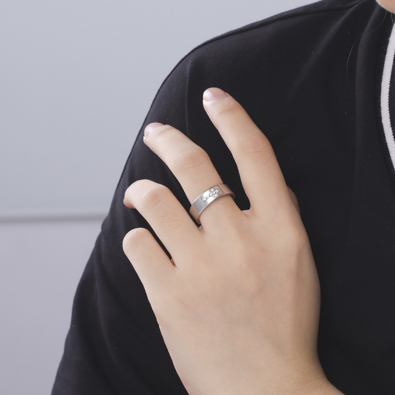 „Skyrim Punk“ vyrų kryžiaus žiedas su skaidraus cirkonio nerūdijančio plieno 2023 m. madingi minimalistiniai pirštų žiedai, moteriški gotikiniai papuošalai