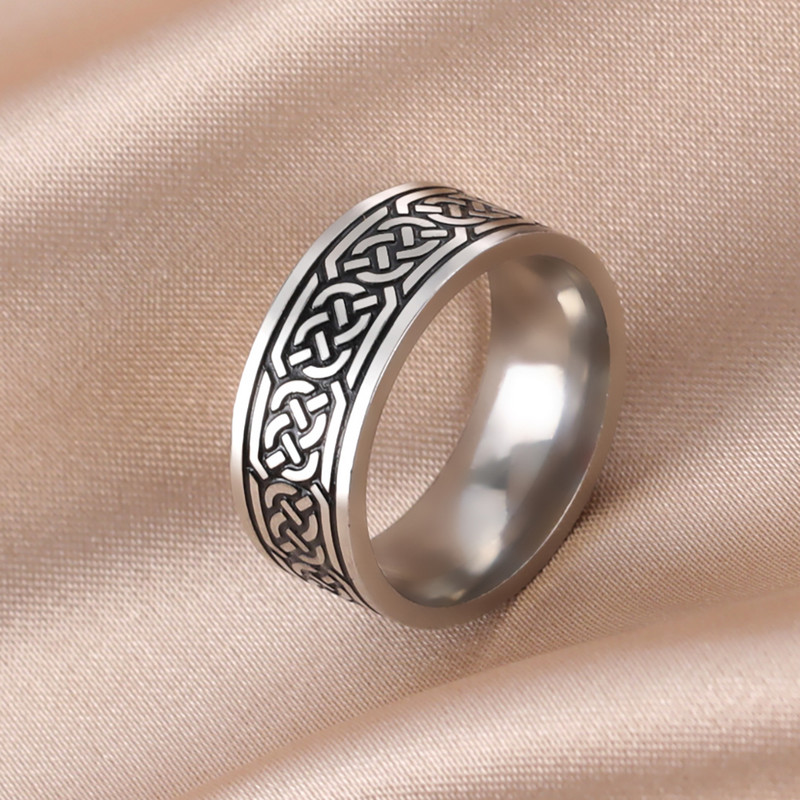Skyrim Viking vīriešu gredzeni nerūsējošā tērauda vintage Celtics īru mezgls Dzīvības koks Amulets Pirkstu gredzeni ballīšu rotaslietas