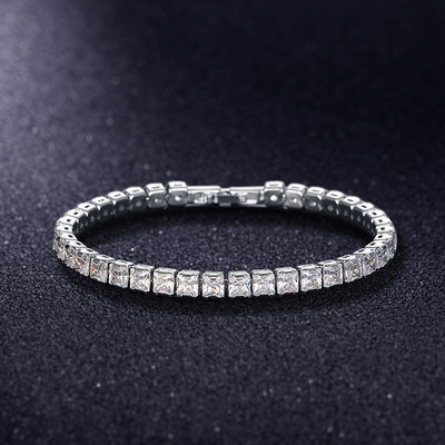 4mm zirconiu cubic verde tenis brăţară lant bratari pentru femei bărbaţi culoare auriu argint lanţ de mână CZ lanţ homme bijuterii