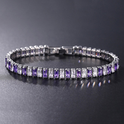 4 mm kubični cirkonij zelena teniska narukvica lanac narukvice za žene muškarce zlato srebrna boja ručni lanac CZ lanac Homme nakit