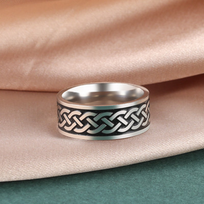 Skyrim Vintage Irish Celtics Mazgas Žiedas Vyrams Moterims Viking Nerūdijančio plieno pora Šauni pirštų žiedai Vakarėlio papuošalai Dovana 2023 Nauja