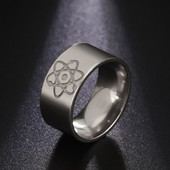 Skyrim Wide Atom Prsten Muškarci Ženski Prstenovi od nehrđajućeg čelika The Bigbang Theory Fizika Kemija Znanost Nakit Dar za Valentinovo