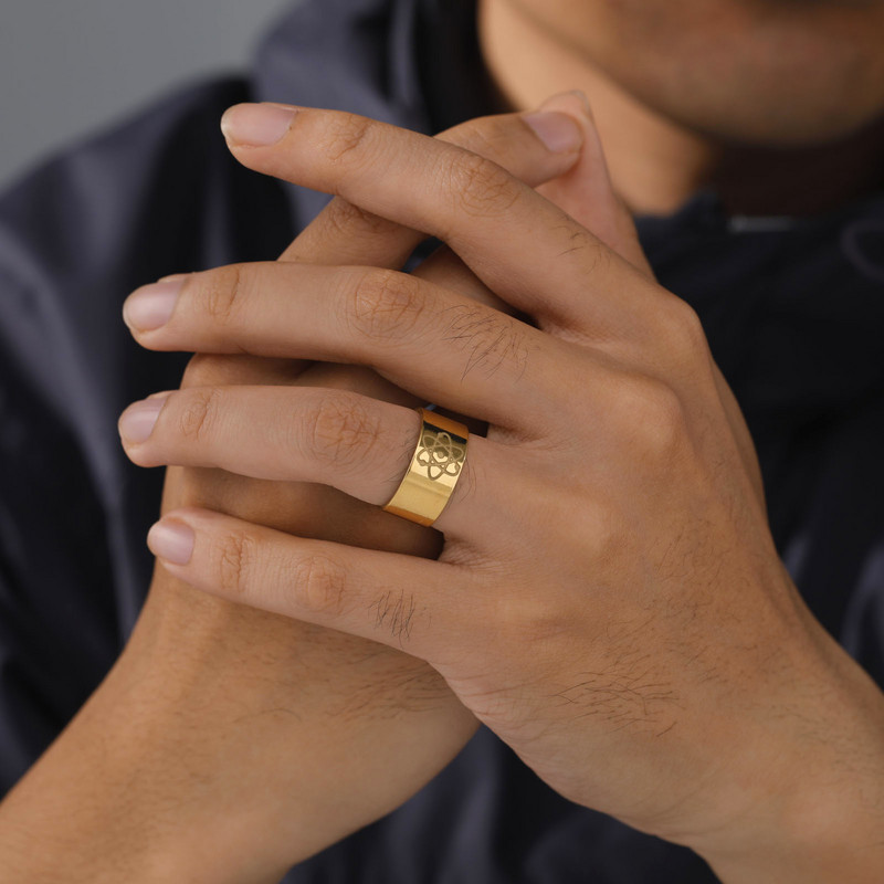 Skyrim Wide Atom Prsten Muškarci Ženski Prstenovi od nehrđajućeg čelika The Bigbang Theory Fizika Kemija Znanost Nakit Dar za Valentinovo