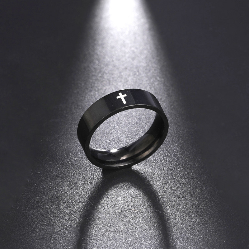 Skyrim nerūsējošā tērauda krusta gredzens vīriešiem sievietēm, kristiešu Jēzus Kristus, pāris gredzeni, rotaslietas dāvana mīļotājam vairumtirdzniecība