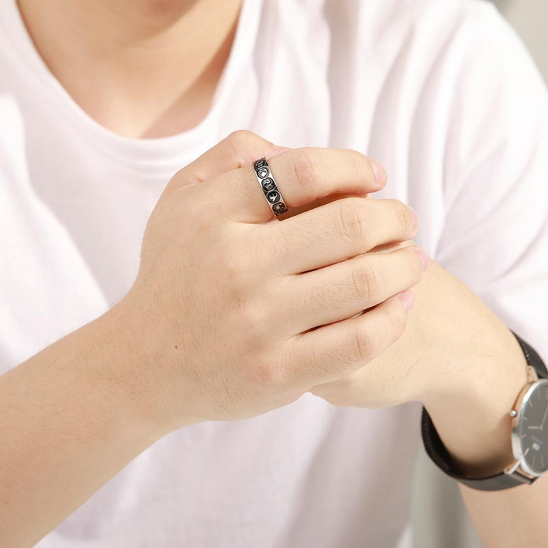 Skyrim Modni magnetski prsten za mršavljenje za muškarce Dvanaest sazviježđa od nehrđajućeg čelika Zdravstveni prstenovi za mršavljenje Nakit Poklon