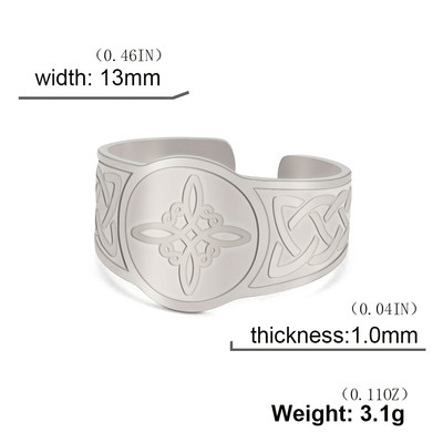 Skyrim Witch Knot Prsten od nehrđajućeg čelika Celtics Knot Open Finger Prsteni Witchcraft Wicca Amulet Zaštitni nakit za muškarce Žene