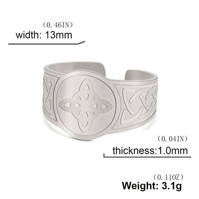 Skyrim Witch Knot Prsten od nehrđajućeg čelika Celtics Knot Open Finger Prsteni Witchcraft Wicca Amulet Zaštitni nakit za muškarce Žene