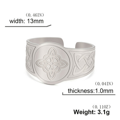 Skyrim Witch Knot Prsten od nehrđajućeg čelika Celtics Knot Open Finger Prsteni Witchcraft Wicca Amulet Zaštitni nakit za muškarce Žene