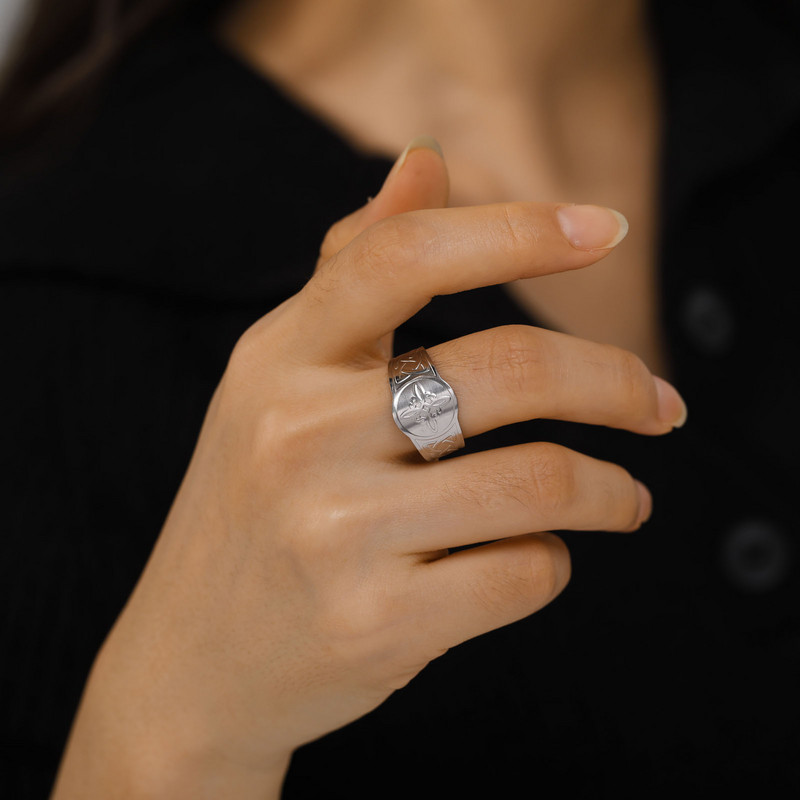 Skyrim Witch Knot Prsten od nehrđajućeg čelika Celtics Knot Open Finger Prsteni Witchcraft Wicca Amulet Zaštitni nakit za muškarce Žene