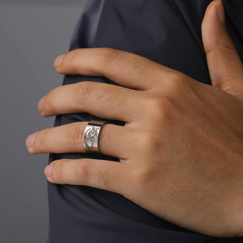 Skyrim Punk arklio žiedas nerūdijančio plieno aukso spalvos 10 mm pločio gyvūnų žiedai 2023 m. madingi papuošalai Valentino dovana vyrams, moterims