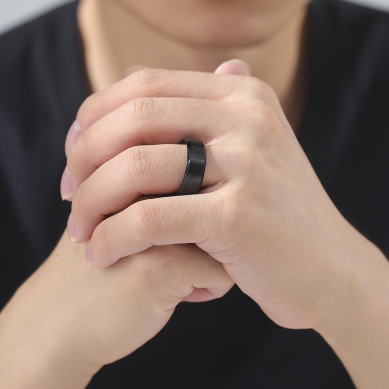 „Skyrim“ klasikinis juodas nerūdijančio plieno vyriškas žiedas, meilės amžinybė, sužadėtuvės, vestuviniai žiedai, pora moterų papuošalai jubiliejaus proga