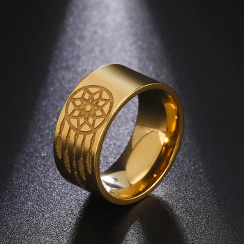 Skyrim Dream Catcher Band Ring Ανδρικό Γυναικείο Δαχτυλίδι από ανοξείδωτο ατσάλι 10mm φαρδιά δάχτυλα 2023 Κοσμήματα μόδας Δώρο Αγίου Βαλεντίνου για εραστή