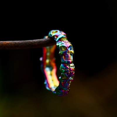 Hip-hop férfi 316 literes rozsdamentes acél gyűrűk szellemfej koponya gyűrű gótikus punk motorkerékpár rock motoros ékszer kiegészítők nagykereskedelme