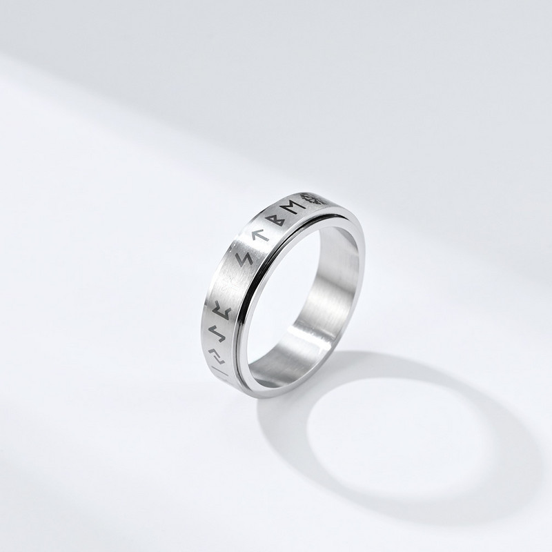 Δαχτυλίδι από ανοξείδωτο ατσάλι Περιστρεφόμενο Ανδρικό Ανδρικό Δαχτυλίδι Odin Norse Viking Amulet Rune Ανδρικό Δαχτυλίδι Δώρο για την Ημέρα του Αγίου Βαλεντίνου