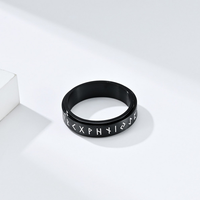 Δαχτυλίδι από ανοξείδωτο ατσάλι Περιστρεφόμενο Ανδρικό Ανδρικό Δαχτυλίδι Odin Norse Viking Amulet Rune Ανδρικό Δαχτυλίδι Δώρο για την Ημέρα του Αγίου Βαλεντίνου