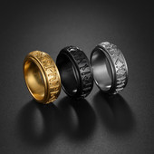 Vintage δαχτυλίδια Odin Norse Viking Rune για άντρες Γυναίκες Viking από ανοξείδωτο ατσάλι Fidgets δαχτυλίδια Retro Nordic Amul Δώρα με κοσμήματα