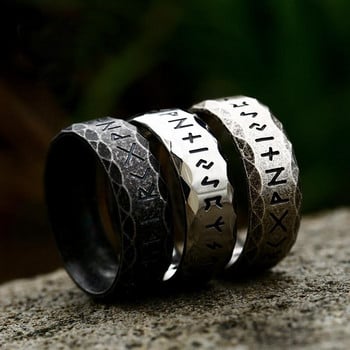 Vintage Nordic Triangle Odin Valknut δαχτυλίδια για άντρες Μόδα από ανοξείδωτο ατσάλι Viking amulet δαχτυλίδι ρούνων Δώρα κοσμήματα γάμου