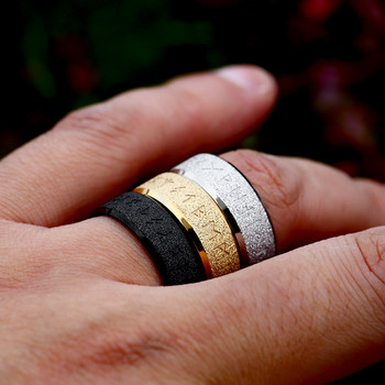 Vintage Odin Norse Viking Amulet Round Ring For ανοξείδωτο ατσάλι Δαχτυλίδι με παγωμένο δάχτυλο Γαμήλιο κόσμημα Δώρα για την Ημέρα του Αγίου Βαλεντίνου