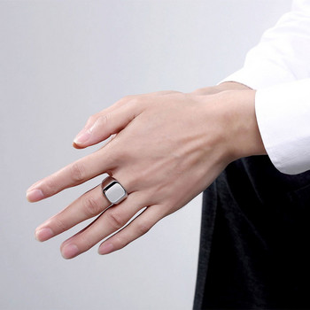 Ανδρικό δαχτυλίδι πλάτους από ανοξείδωτο ατσάλι σε στυλ Punk Μόδα Δώρο κοσμήματα ανδρικού γαμήλιου πάρτι Hiphop