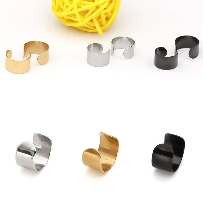 Minimalista arany színű rozsdamentes acél fülvédő fülbevaló hamis piercing csíptető tini férfiak női divatos alkalmi sport fülbevalók