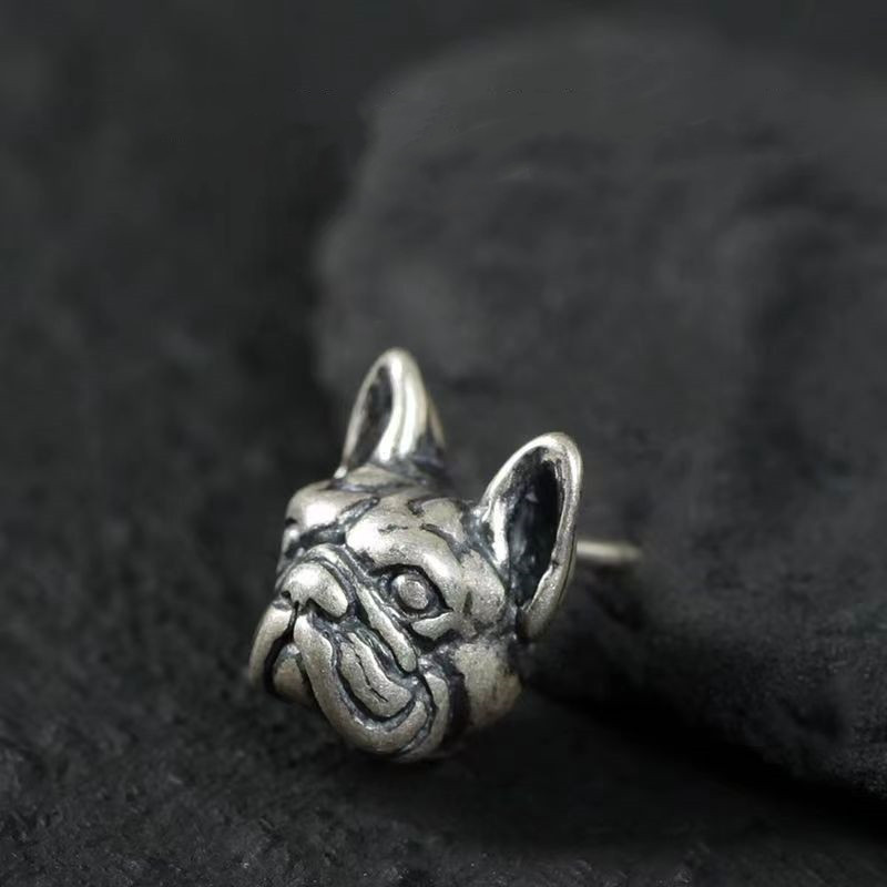 Επιχρυσωμένα γαλλικά μπουλντόγκ Shar Pei Stud Σκουλαρίκια Bully Hip Hop Ζώα σκουλαρίκια για άνδρες και γυναίκες Δώρα με κοσμήματα διασκέδασης πανκ