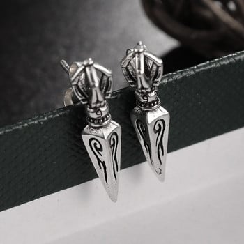 Ретро Dorje Phurba Dagger Earrings Vajra Pestle Earrings Женски пънк тенденция Бижута Хипоалергенни аксесоари