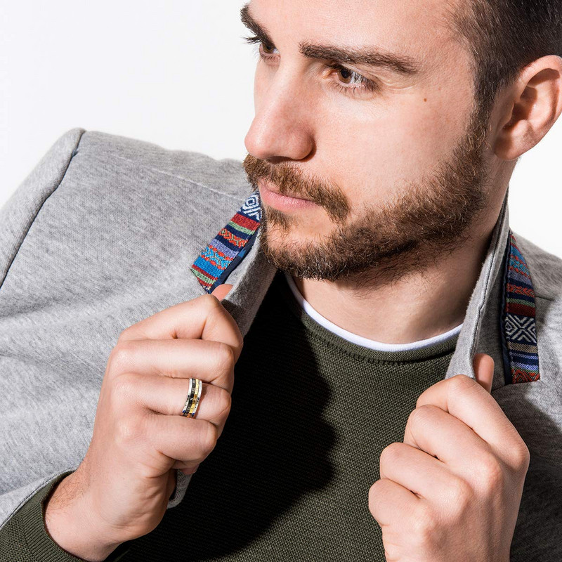 Modes 8 mm nerūsējošā tērauda satraukuma gredzens vīriešiem sievietēm, panku romiešu cipariem, vērpšanas gredzens pret stresu unisex rotaslietas piegāde