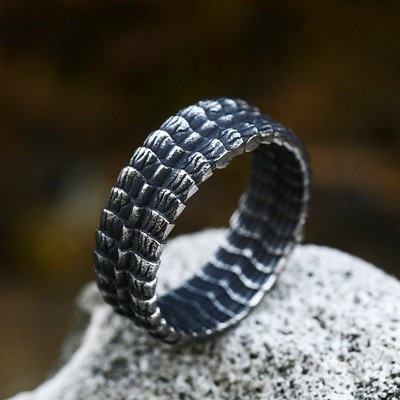 Vintage Dragon Scale Ring For Men Ανδρικό Steampunk Δαχτυλίδι Dragon Ring από ανοξείδωτο ατσάλι Hiphop Μοτοσικλέτα Rock Biker Κοσμήματα Χονδρική