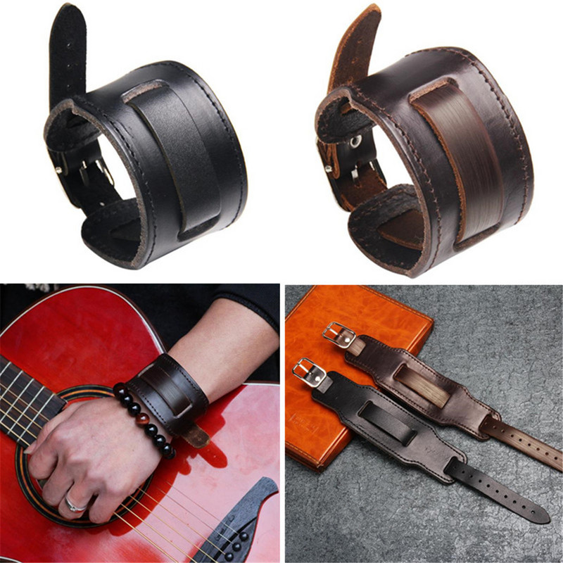 Brățară lată din piele naturală pentru bărbați la modă Brățări late cu manșetă maro Brățară punk vintage Bijuterii pentru bărbați Brățări DIY Accesorii