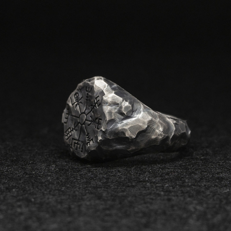 Vintažiniai Odin norvegų vikingų amuletai runų žiedai vyrams Madingi nerūdijančio plieno Vegvisir žiedai Vestuviniai papuošalai Valentino dienos dovanos