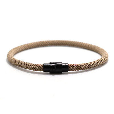 Novo kod muškaraca Narukvica od konopa Minimalistički Micro Magentic Braclet Homme Matching Cord Boyfriend Festival Accessories Pulseras Hombre