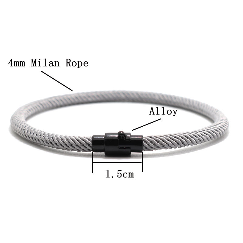 Novo kod muškaraca Narukvica od konopa Minimalistički Micro Magentic Braclet Homme Matching Cord Boyfriend Festival Accessories Pulseras Hombre