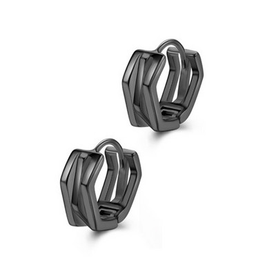 Vintage melns galvaskauss adatas stīpas auskari hipoalerģiski auskari panku biker roks vīriešiem rotaslietas aksesuāri