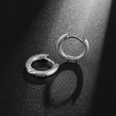 Vintage melns galvaskauss adatas stīpas auskari hipoalerģiski auskari panku biker roks vīriešiem rotaslietas aksesuāri