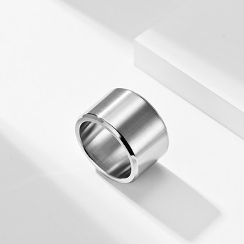 Обикновени 15 мм големи титаниеви стоманени пръстени с широко лице за мъже, висококачествени пръстени с матово покритие от неръждаема стомана, бижута за сватбени партита