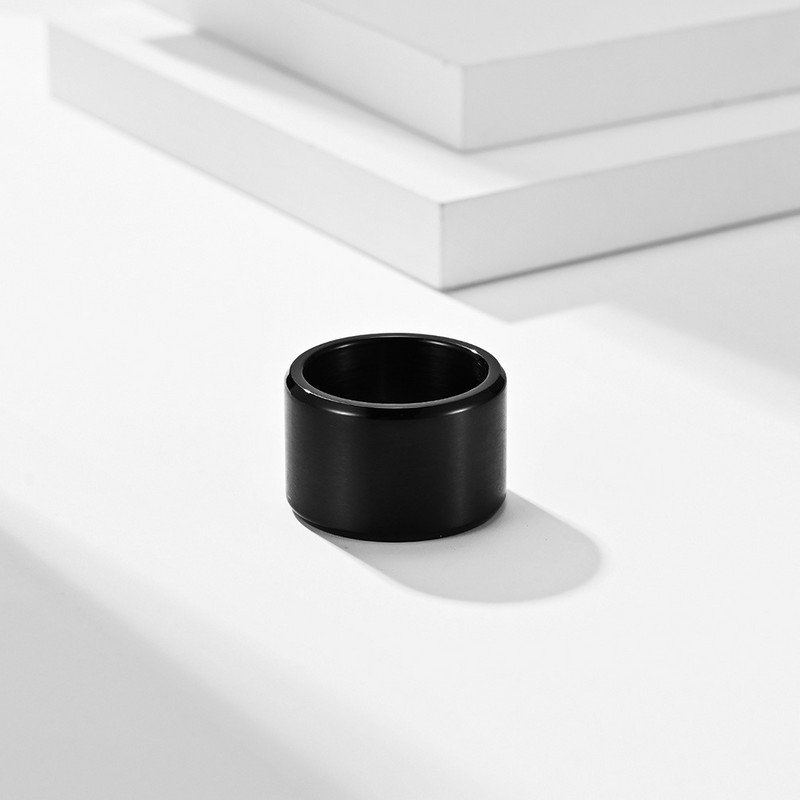 Vienkārši 15 mm lieli titāna tērauda platie gredzeni vīriešiem augstas kvalitātes matēta apdare nerūsējošā tērauda gredzeni kāzu ballīšu rotaslietas