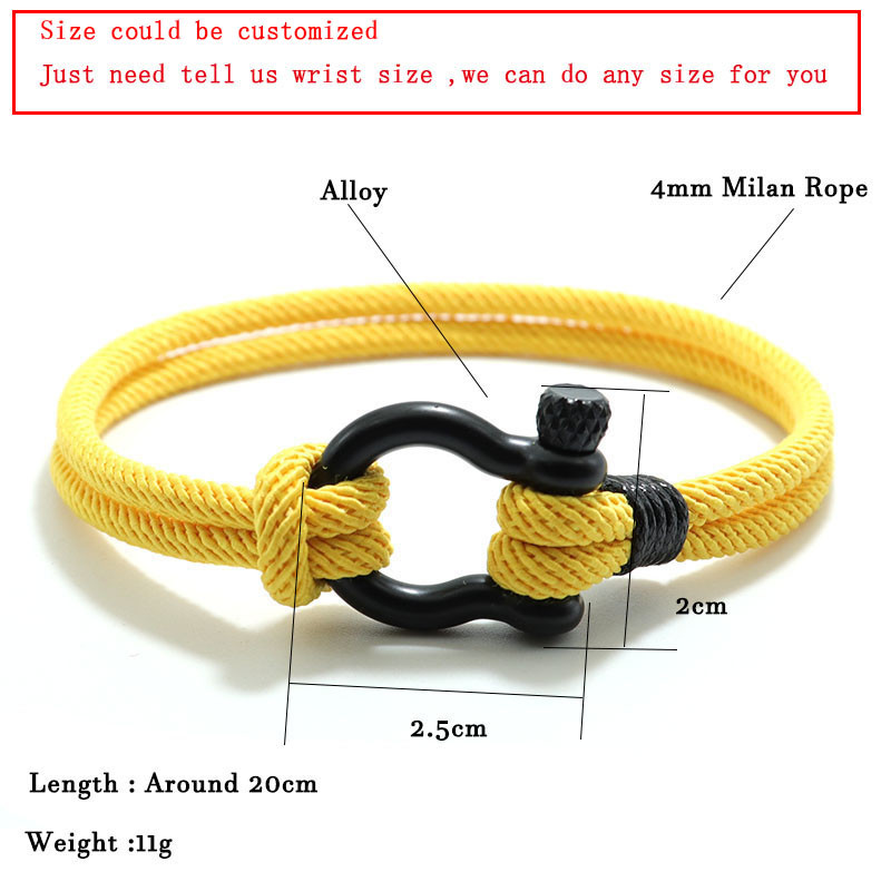 Jauna vīriešu rokassprādze 4 mm Laimes virves rokassprādze Homme Boyfriend dāvana Outdoor Survival Brazalete Pulseira Masculina auklas ķēde Pulsera