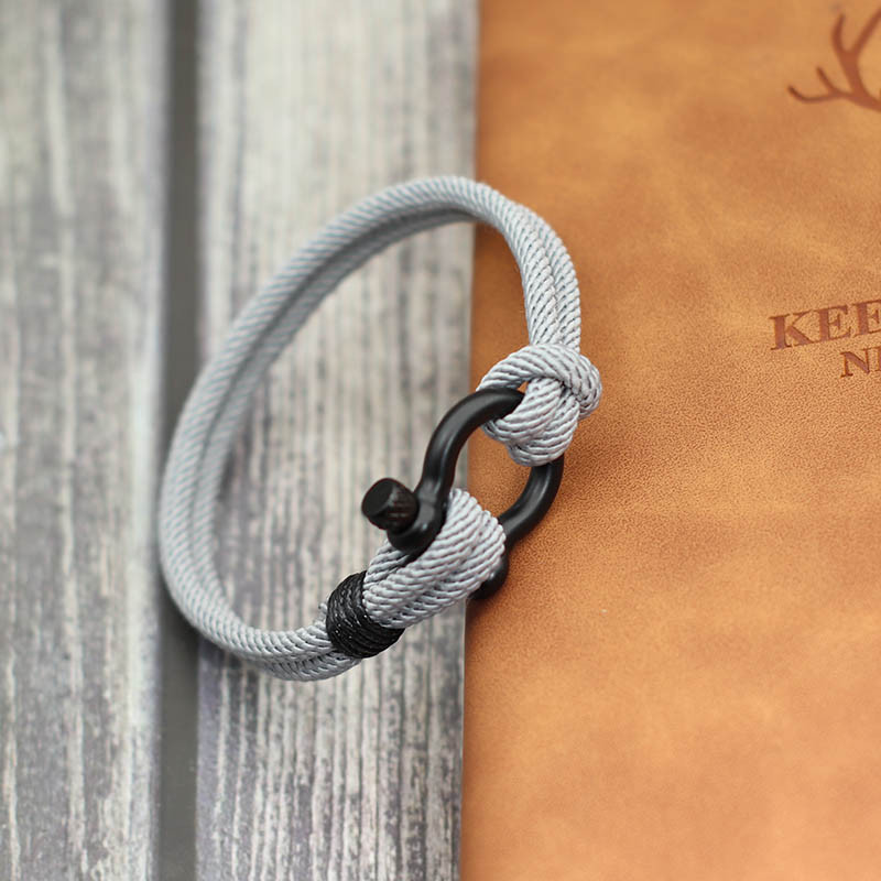 Jauna vīriešu rokassprādze 4 mm Laimes virves rokassprādze Homme Boyfriend dāvana Outdoor Survival Brazalete Pulseira Masculina auklas ķēde Pulsera