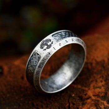 Vintage δαχτυλίδια Odin Norse Viking Celtic Knot για άντρες Γυναικεία Μόδα Δαχτυλίδια από ανοξείδωτο ατσάλι Δέντρο της ζωής Ρετρό κοσμήματα με ρουνέ φυλαχτό