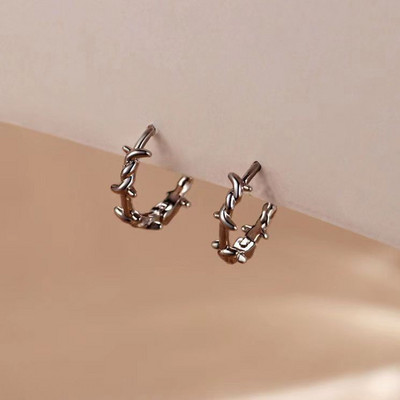 Vintage minimalista négyzet alakú fülbevaló tiniknek Füllyukasztó fülbevaló Női Férfi Piercing Szokatlan party fülbevaló Ékszer