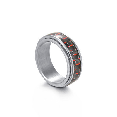 Anxiety Ring Svjetleći Figet Spinner Prstenovi za muškarce Žene Nehrđajući čelik Slobodno se okreću Antistres Dodaci Nakit