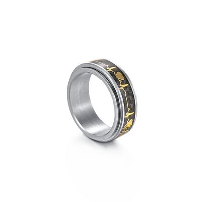 Anxiety Ring Svjetleći Figet Spinner Prstenovi za muškarce Žene Nehrđajući čelik Slobodno se okreću Antistres Dodaci Nakit