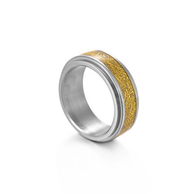 Anxiety Ring Svjetleći Figet Spinner Prstenovi za muškarce Žene Nehrđajući čelik Slobodno se okreću Antistres Dodaci Nakit