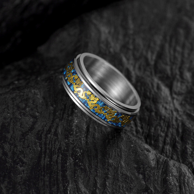 Anxiety Ring Svjetleći Figet Spinner Prstenovi za muškarce Žene Nehrđajući čelik Slobodno se okreću Antistres Dodaci Nakit