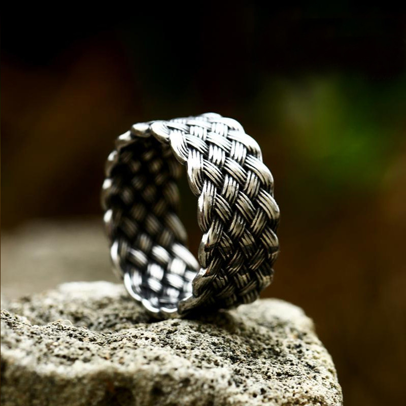 Vintage Infinity põimunud ristsõrmused meestele Hiphop roostevabast terasest Odini viikingite keldi sõrmus Retro amuleti ehted